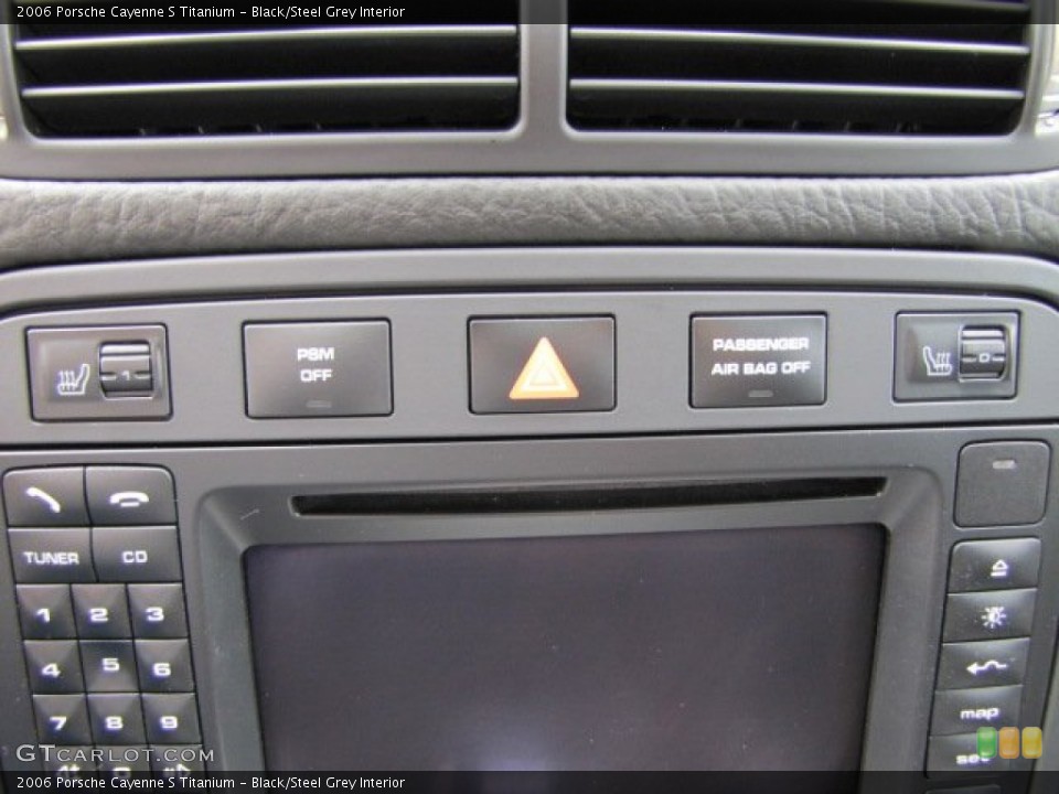 Black/Steel Grey Interior Controls for the 2006 Porsche Cayenne S Titanium #91228858