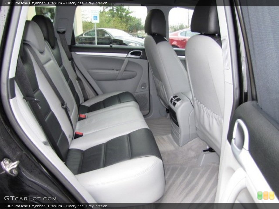 Black/Steel Grey Interior Rear Seat for the 2006 Porsche Cayenne S Titanium #91229175