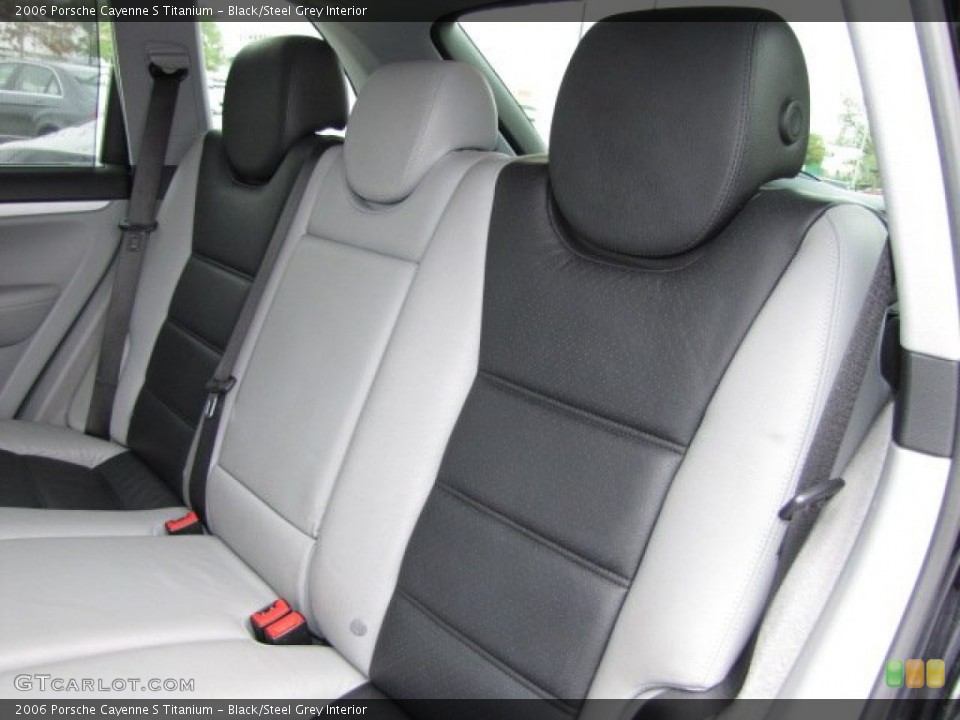 Black/Steel Grey Interior Rear Seat for the 2006 Porsche Cayenne S Titanium #91229239