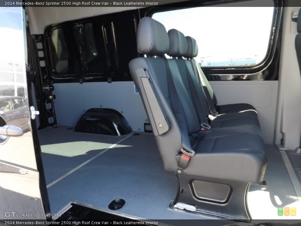 Black Leatherette Interior Rear Seat for the 2014 Mercedes-Benz Sprinter 2500 High Roof Crew Van #91239217