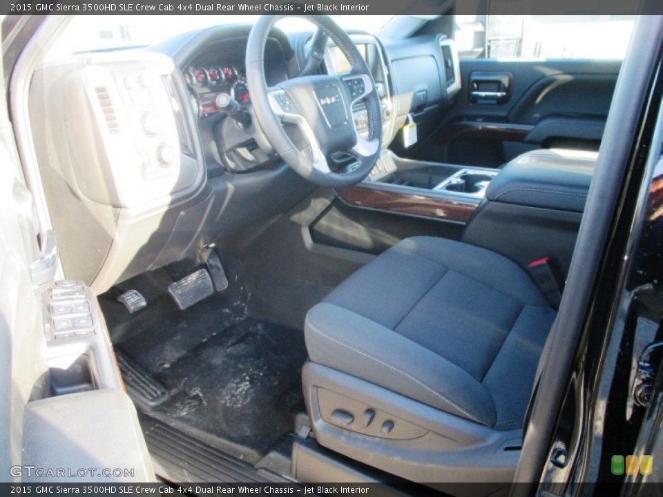 Jet Black Interior Photo for the 2015 GMC Sierra 3500HD SLE Crew Cab 4x4 Dual Rear Wheel Chassis #91247740