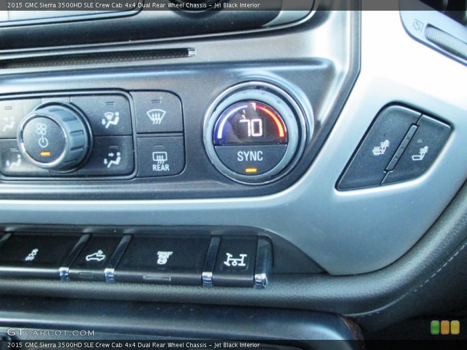 Jet Black Interior Controls for the 2015 GMC Sierra 3500HD SLE Crew Cab 4x4 Dual Rear Wheel Chassis #91247821