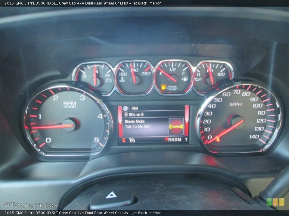 Jet Black Interior Gauges for the 2015 GMC Sierra 3500HD SLE Crew Cab 4x4 Dual Rear Wheel Chassis #91247899