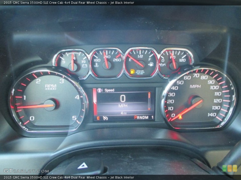 Jet Black Interior Gauges for the 2015 GMC Sierra 3500HD SLE Crew Cab 4x4 Dual Rear Wheel Chassis #91247908