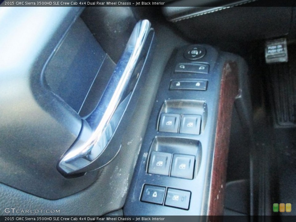 Jet Black Interior Controls for the 2015 GMC Sierra 3500HD SLE Crew Cab 4x4 Dual Rear Wheel Chassis #91247926