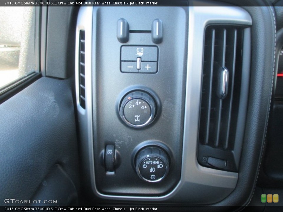 Jet Black Interior Controls for the 2015 GMC Sierra 3500HD SLE Crew Cab 4x4 Dual Rear Wheel Chassis #91247938