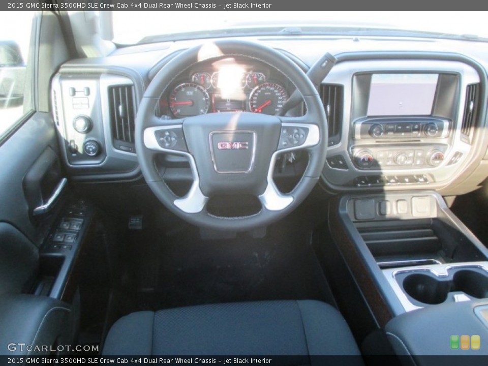 Jet Black Interior Dashboard for the 2015 GMC Sierra 3500HD SLE Crew Cab 4x4 Dual Rear Wheel Chassis #91247961
