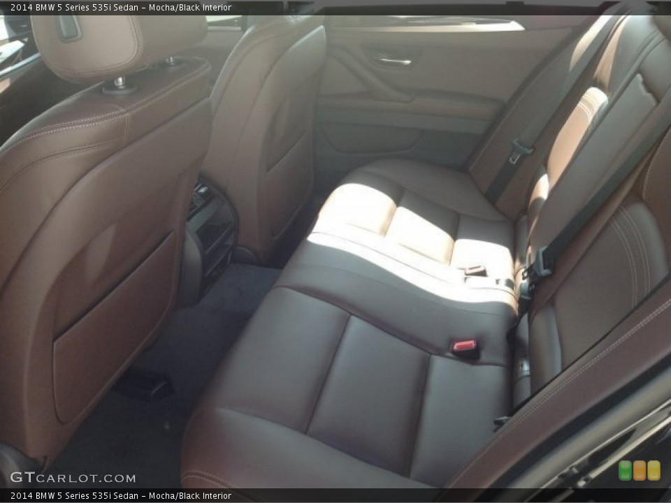 Mocha/Black Interior Rear Seat for the 2014 BMW 5 Series 535i Sedan #91248748
