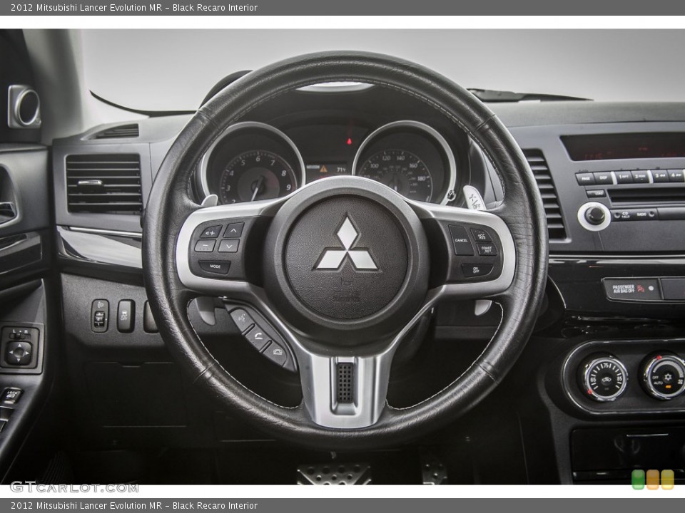 Black Recaro Interior Steering Wheel for the 2012 Mitsubishi Lancer Evolution MR #91260304
