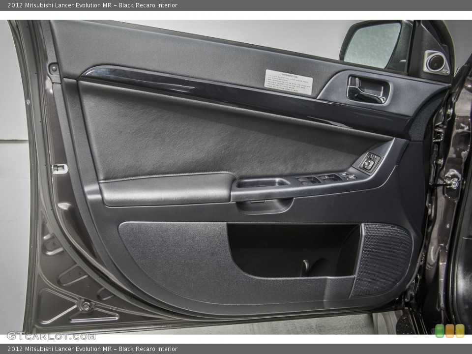 Black Recaro Interior Door Panel for the 2012 Mitsubishi Lancer Evolution MR #91260436
