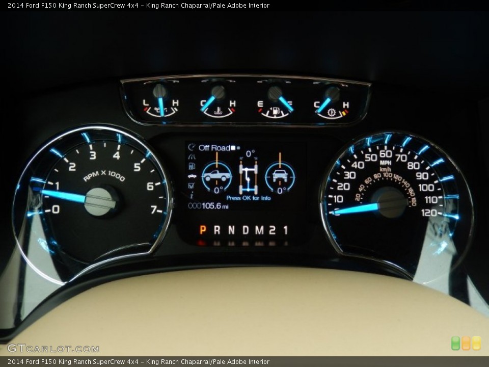King Ranch Chaparral/Pale Adobe Interior Gauges for the 2014 Ford F150 King Ranch SuperCrew 4x4 #91266697