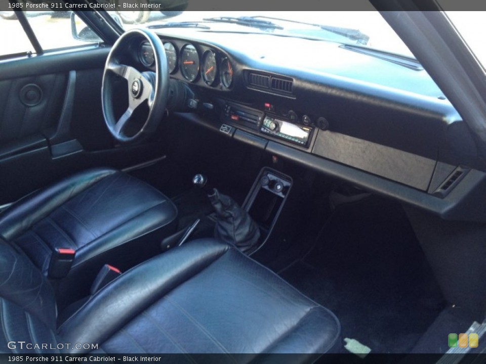 Black Interior Photo for the 1985 Porsche 911 Carrera Cabriolet #91266853