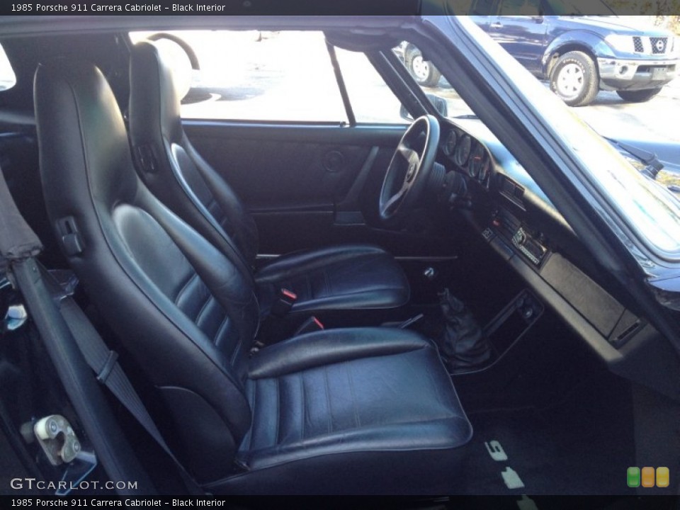 Black Interior Front Seat for the 1985 Porsche 911 Carrera Cabriolet #91266880