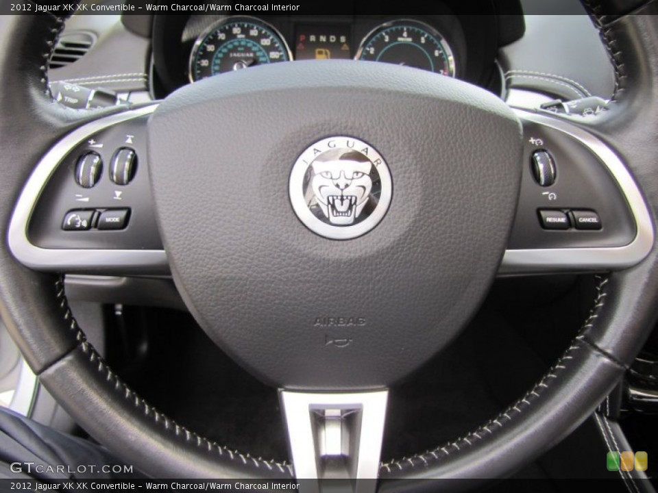 Warm Charcoal/Warm Charcoal Interior Steering Wheel for the 2012 Jaguar XK XK Convertible #91271128