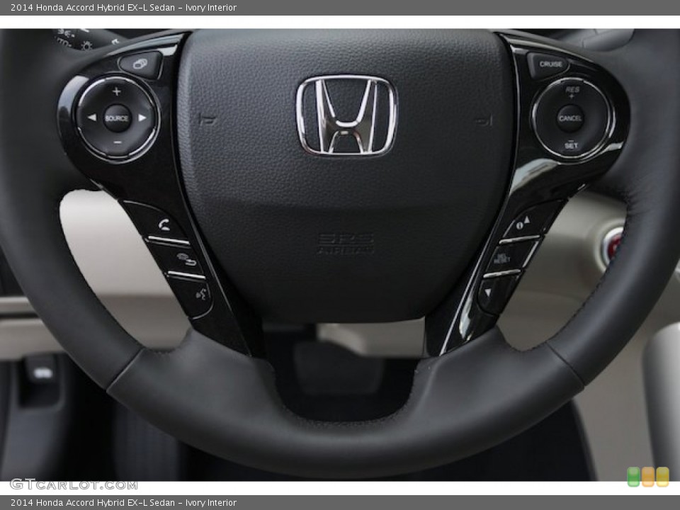 Ivory Interior Steering Wheel for the 2014 Honda Accord Hybrid EX-L Sedan #91284005