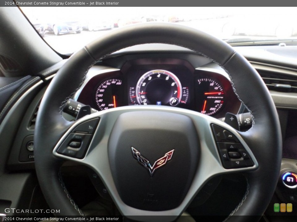 Jet Black Interior Steering Wheel for the 2014 Chevrolet Corvette Stingray Convertible #91288064