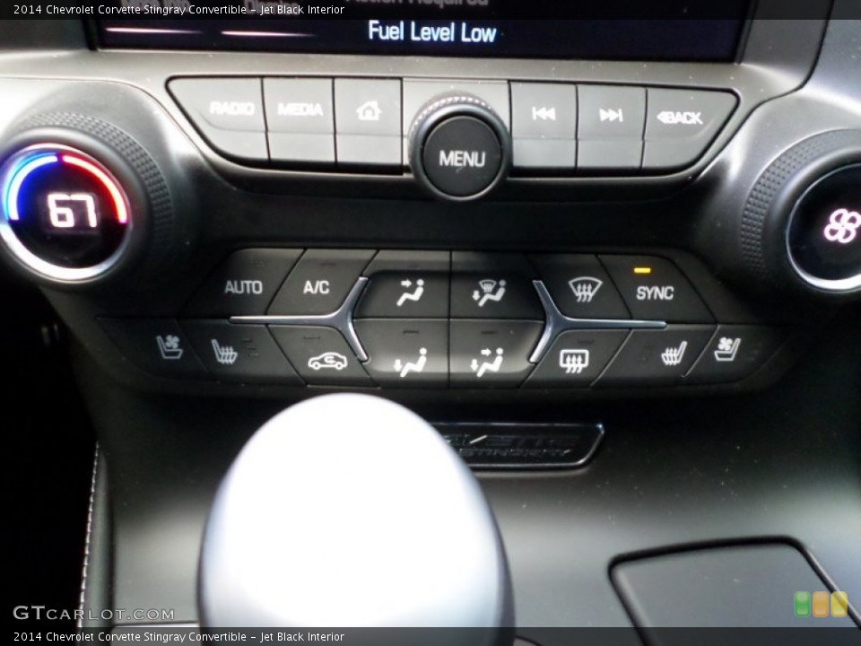 Jet Black Interior Controls for the 2014 Chevrolet Corvette Stingray Convertible #91288178