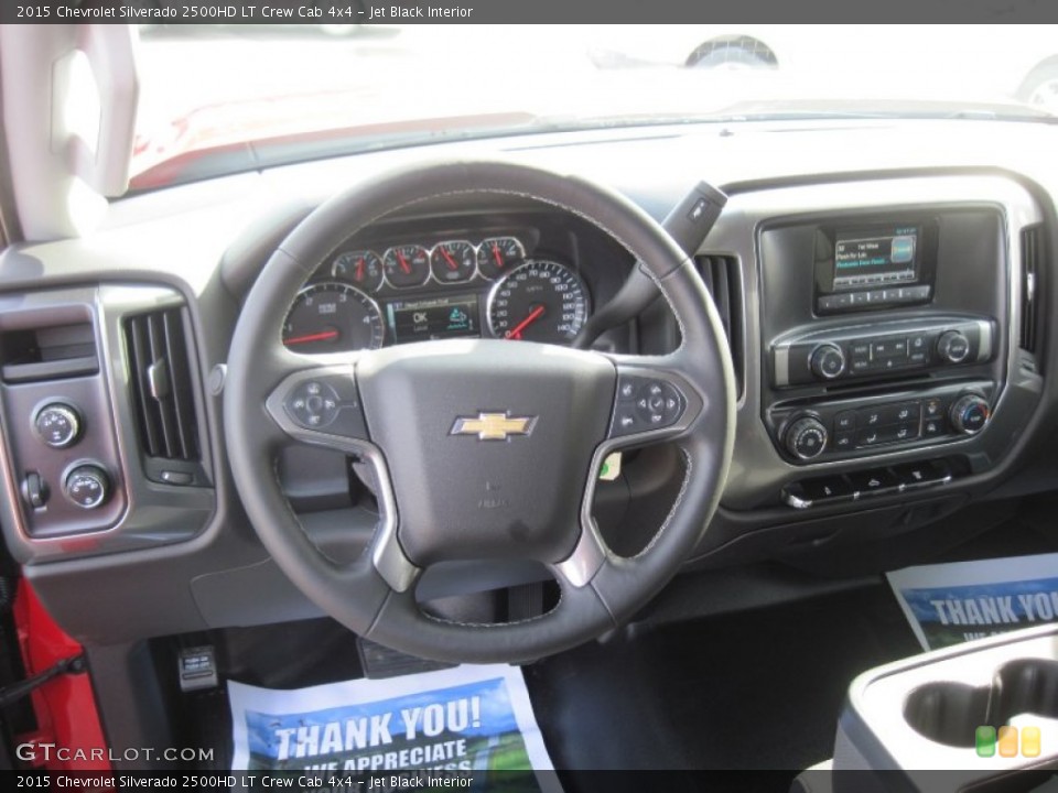 Jet Black Interior Dashboard for the 2015 Chevrolet Silverado 2500HD LT Crew Cab 4x4 #91290509