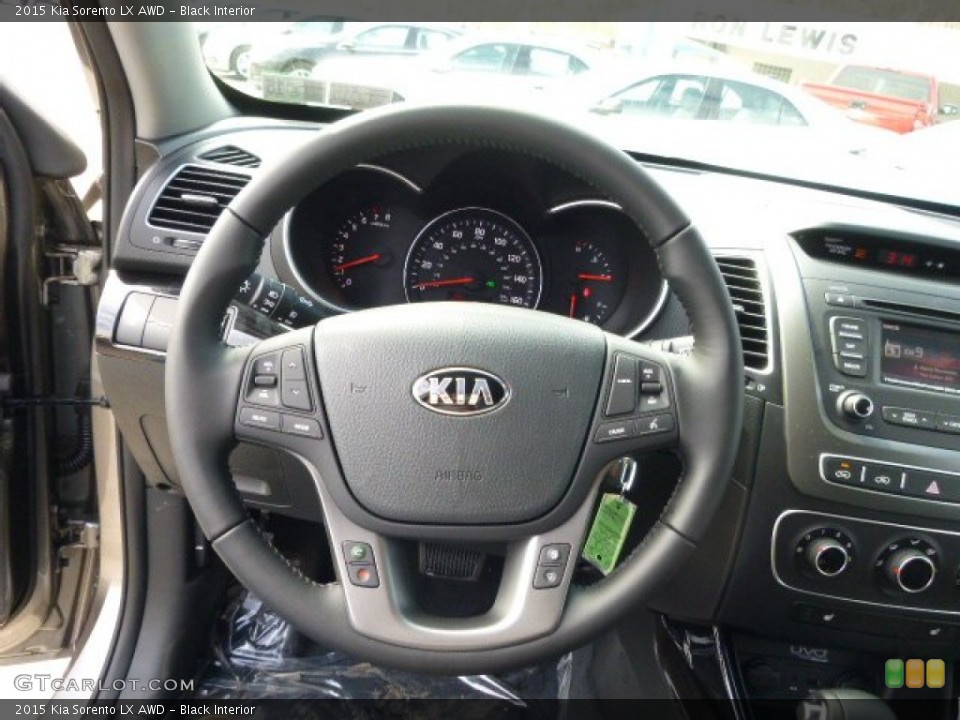 Black Interior Steering Wheel for the 2015 Kia Sorento LX AWD #91298822