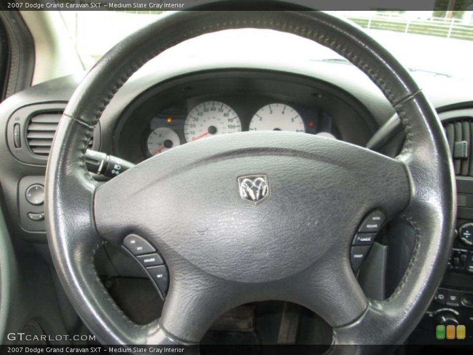 Medium Slate Gray Interior Steering Wheel for the 2007 Dodge Grand Caravan SXT #91301421