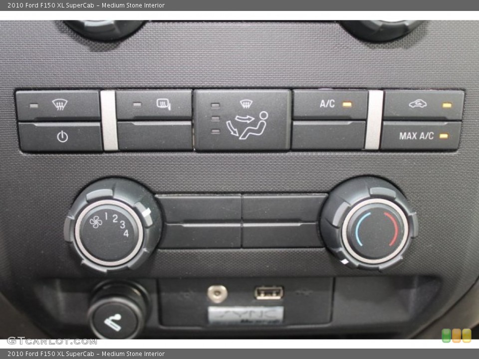 Medium Stone Interior Controls for the 2010 Ford F150 XL SuperCab #91307112