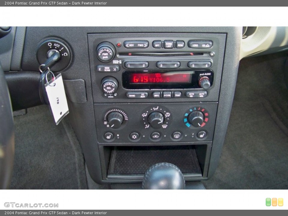 Dark Pewter Interior Controls for the 2004 Pontiac Grand Prix GTP Sedan #91307385