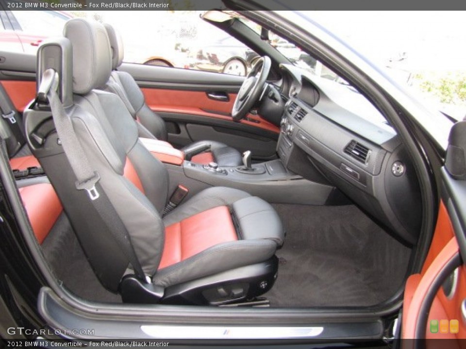 Fox Red/Black/Black Interior Front Seat for the 2012 BMW M3 Convertible #91308309