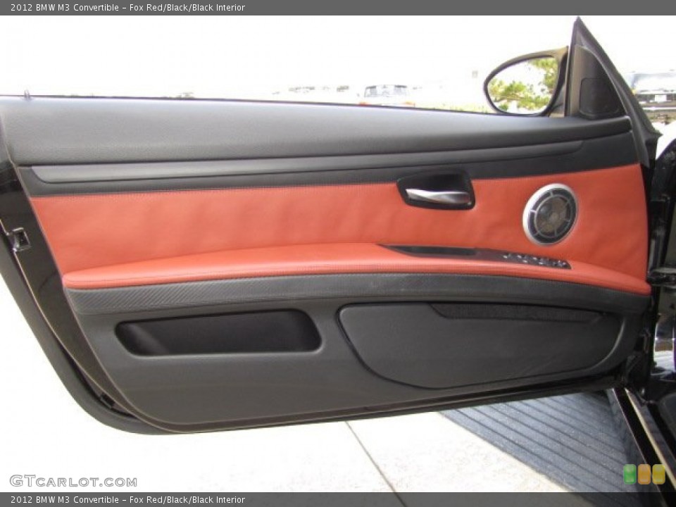 Fox Red/Black/Black Interior Door Panel for the 2012 BMW M3 Convertible #91309248