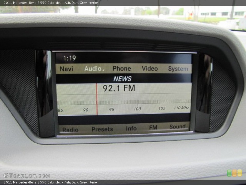 Ash/Dark Grey Interior Audio System for the 2011 Mercedes-Benz E 550 Cabriolet #91309902