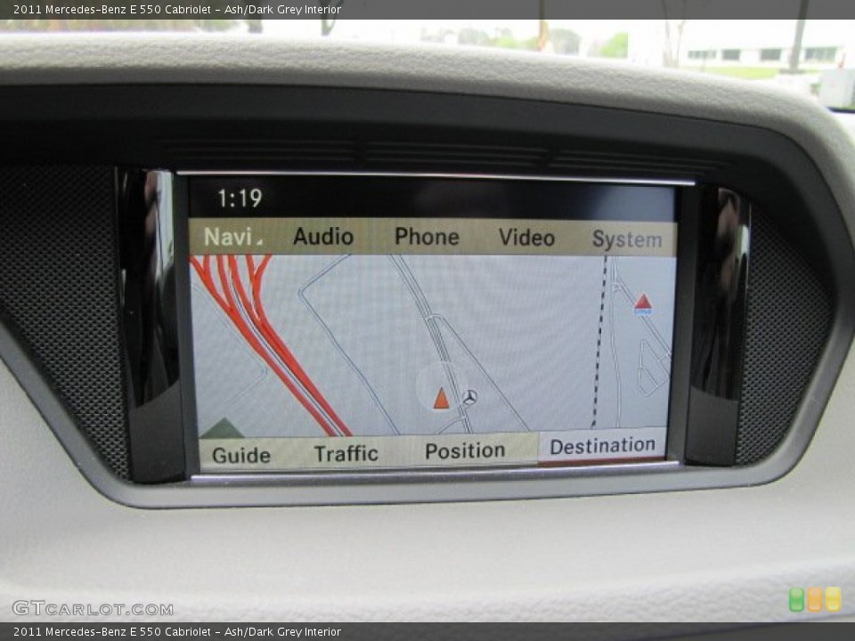 Ash/Dark Grey Interior Navigation for the 2011 Mercedes-Benz E 550 Cabriolet #91309914