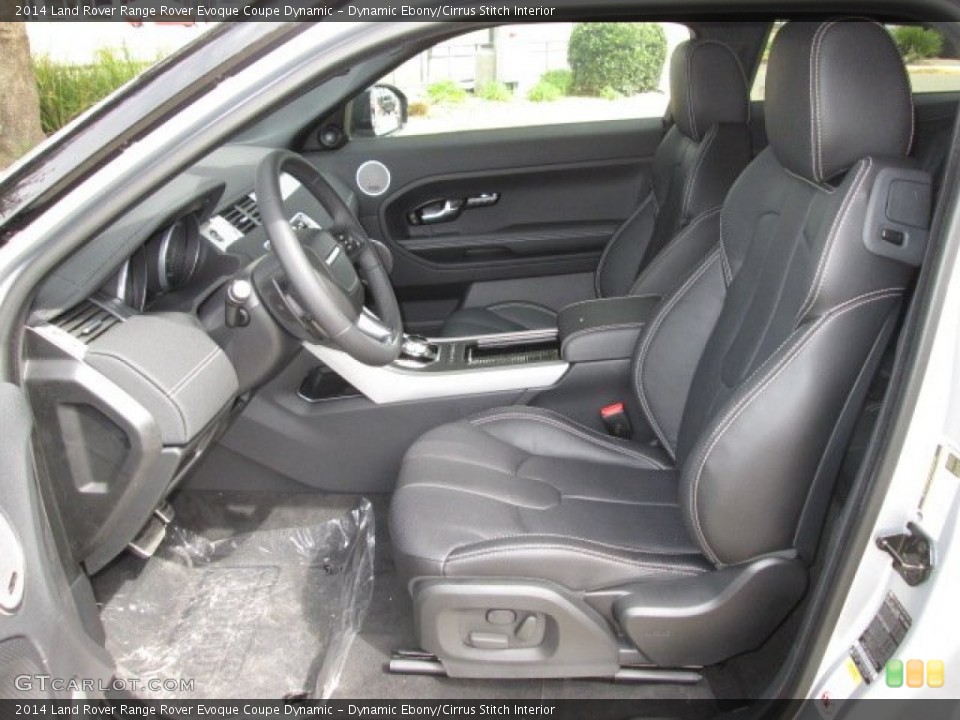 Dynamic Ebony/Cirrus Stitch Interior Front Seat for the 2014 Land Rover Range Rover Evoque Coupe Dynamic #91312244