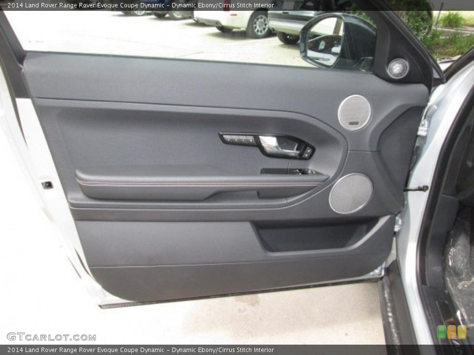 Dynamic Ebony/Cirrus Stitch Interior Door Panel for the 2014 Land Rover Range Rover Evoque Coupe Dynamic #91312332