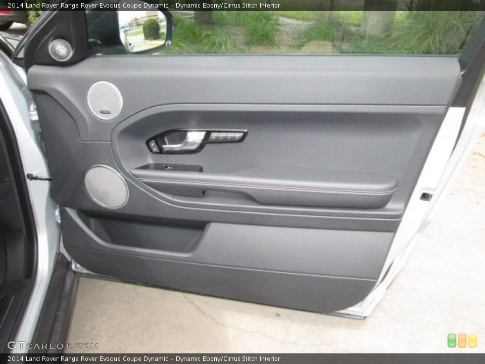 Dynamic Ebony/Cirrus Stitch Interior Door Panel for the 2014 Land Rover Range Rover Evoque Coupe Dynamic #91312344