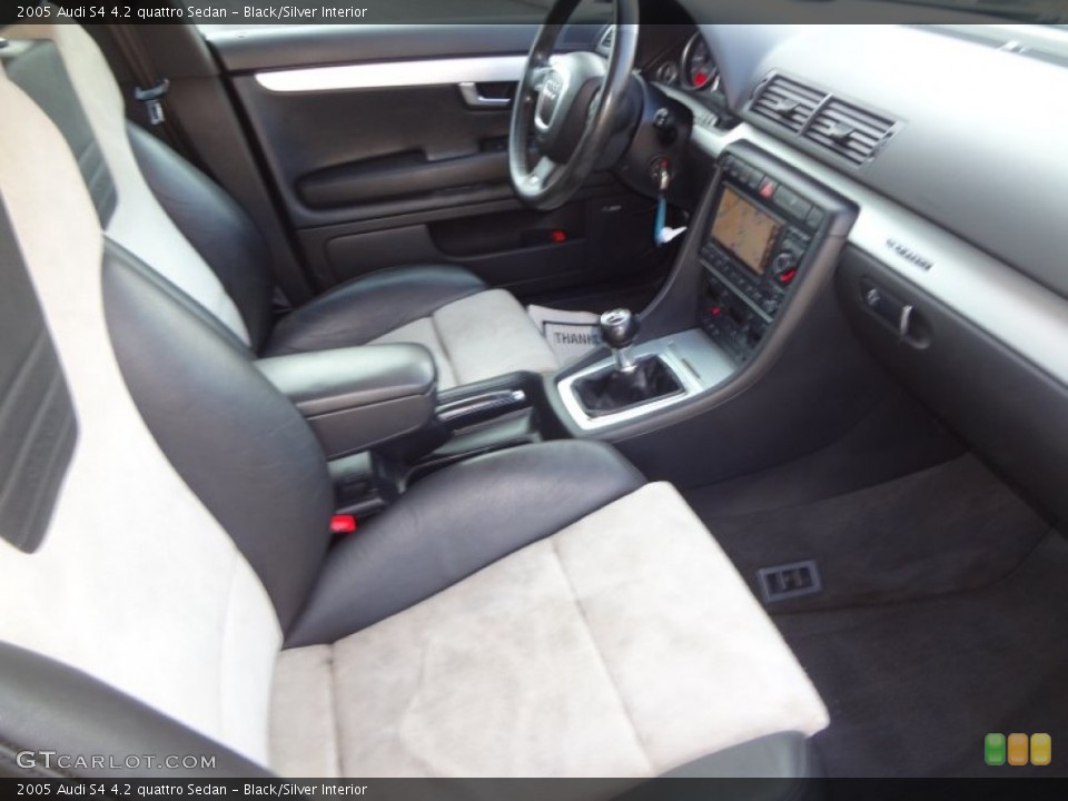 Black/Silver Interior Front Seat for the 2005 Audi S4 4.2 quattro Sedan #91313031