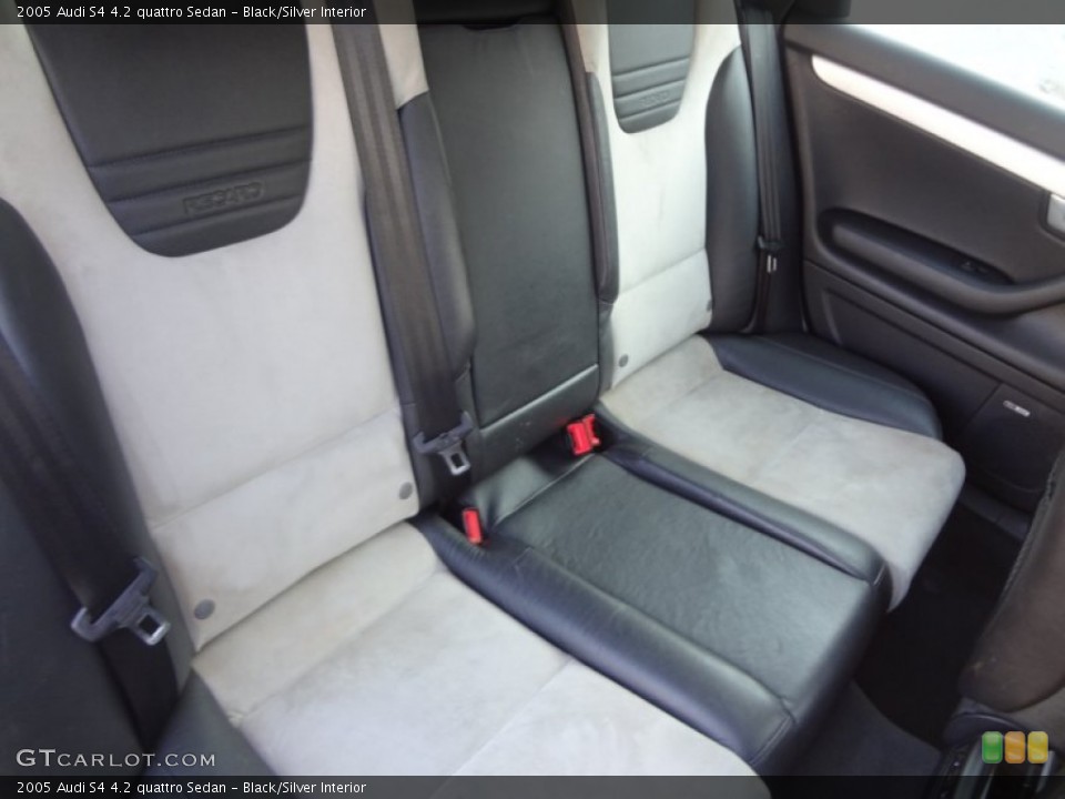 Black/Silver Interior Rear Seat for the 2005 Audi S4 4.2 quattro Sedan #91313034