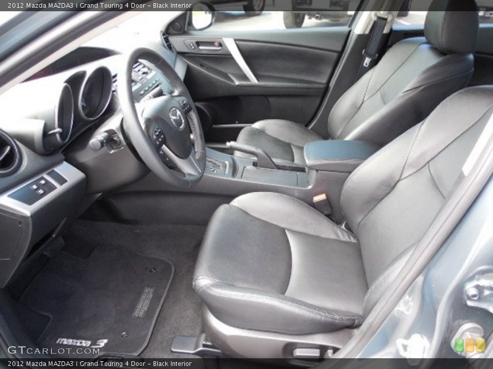 Black Interior Front Seat for the 2012 Mazda MAZDA3 i Grand Touring 4 Door #91314138