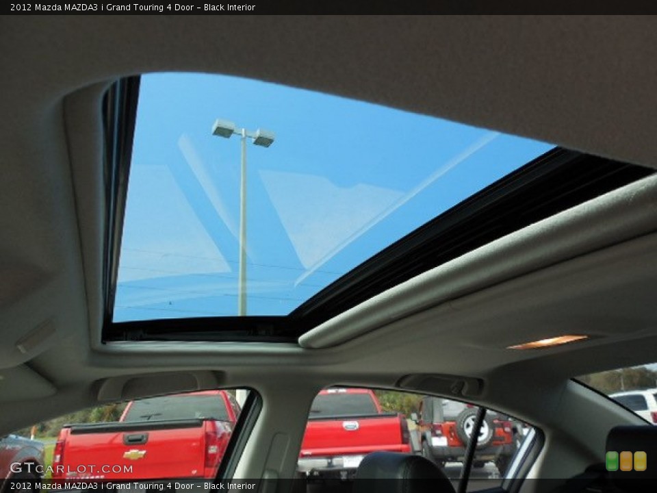 Black Interior Sunroof for the 2012 Mazda MAZDA3 i Grand Touring 4 Door #91314246