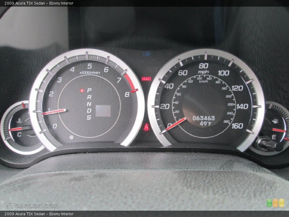 Ebony Interior Gauges for the 2009 Acura TSX Sedan #91318242
