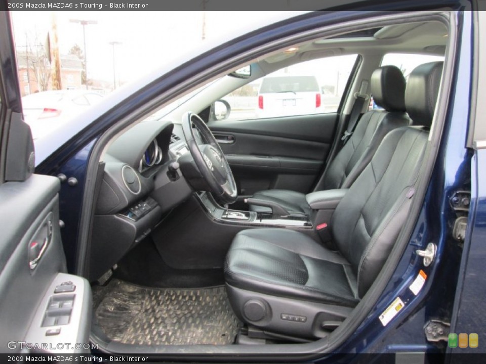 Black Interior Front Seat for the 2009 Mazda MAZDA6 s Touring #91318368