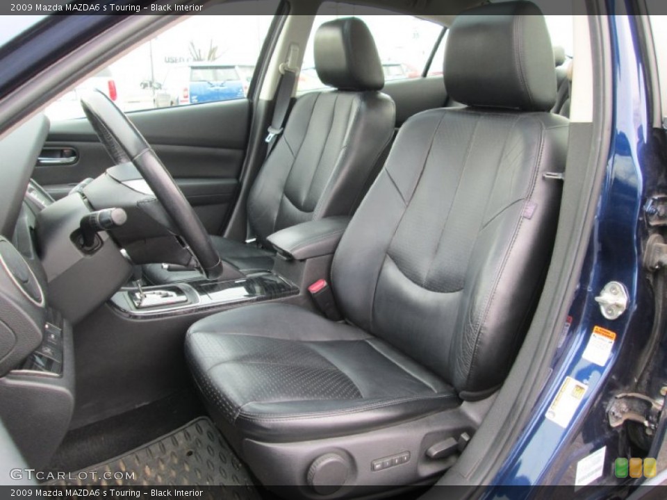 Black Interior Front Seat for the 2009 Mazda MAZDA6 s Touring #91318377
