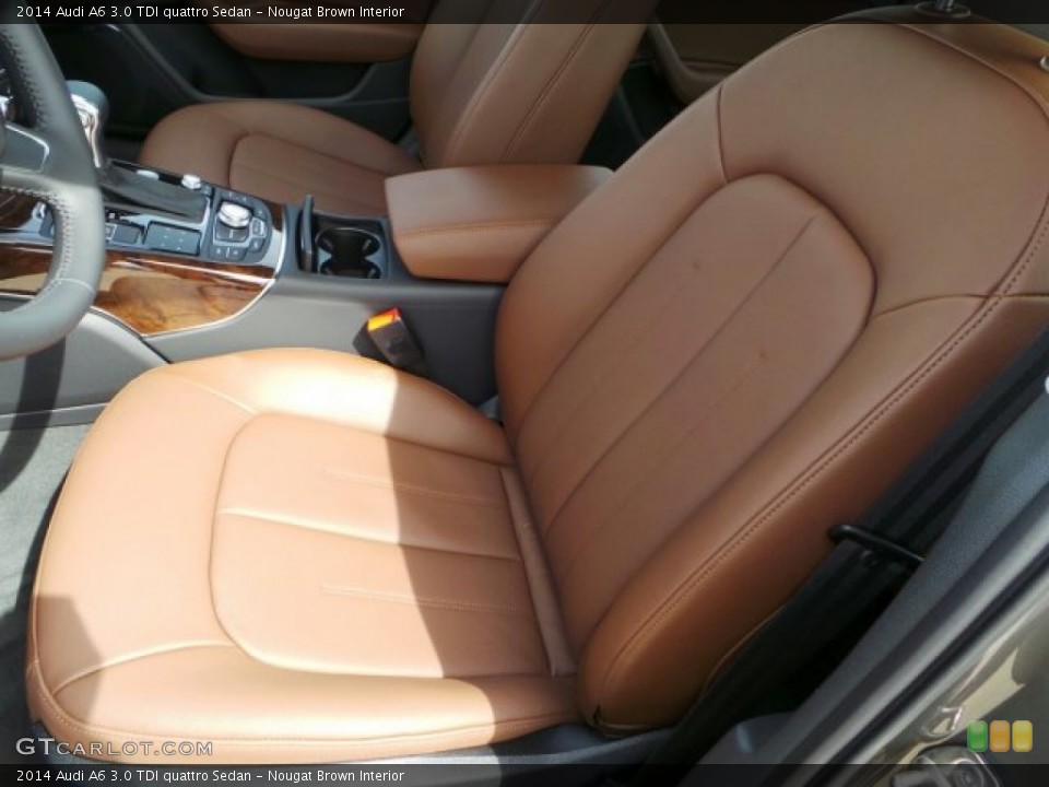 Nougat Brown Interior Front Seat for the 2014 Audi A6 3.0 TDI quattro Sedan #91336541