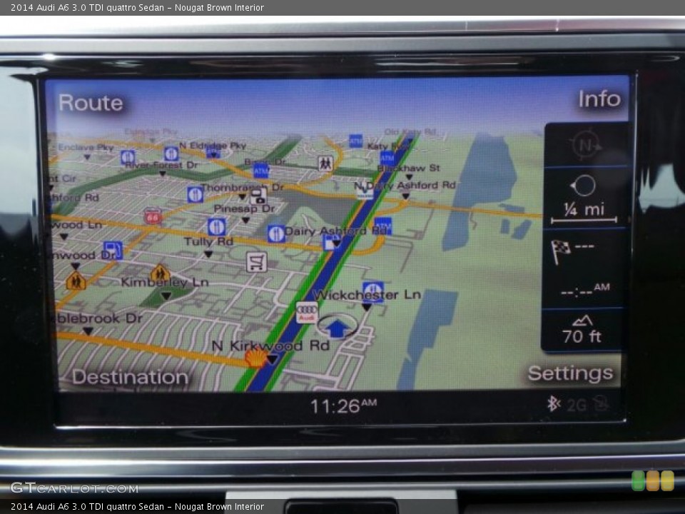 Nougat Brown Interior Navigation for the 2014 Audi A6 3.0 TDI quattro Sedan #91336652