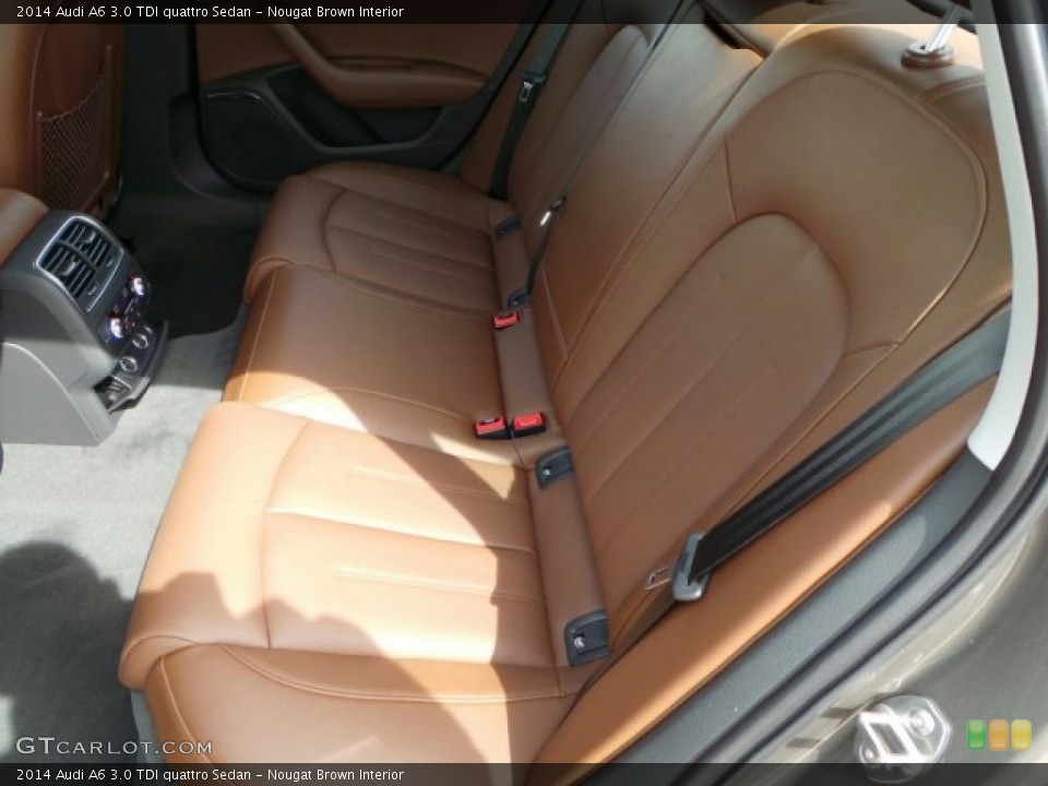 Nougat Brown Interior Rear Seat for the 2014 Audi A6 3.0 TDI quattro Sedan #91336889