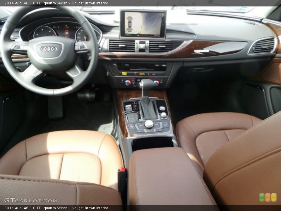 Nougat Brown Interior Dashboard for the 2014 Audi A6 3.0 TDI quattro Sedan #91336936