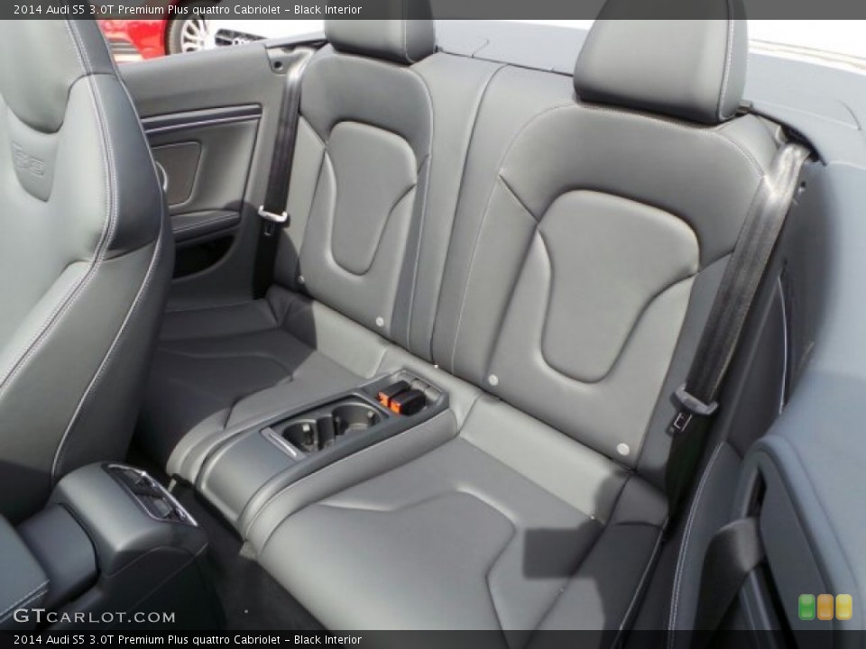 Black Interior Rear Seat for the 2014 Audi S5 3.0T Premium Plus quattro Cabriolet #91339581