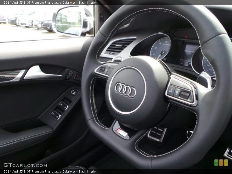 Black Interior Steering Wheel for the 2014 Audi S5 3.0T Premium Plus quattro Cabriolet #91339614