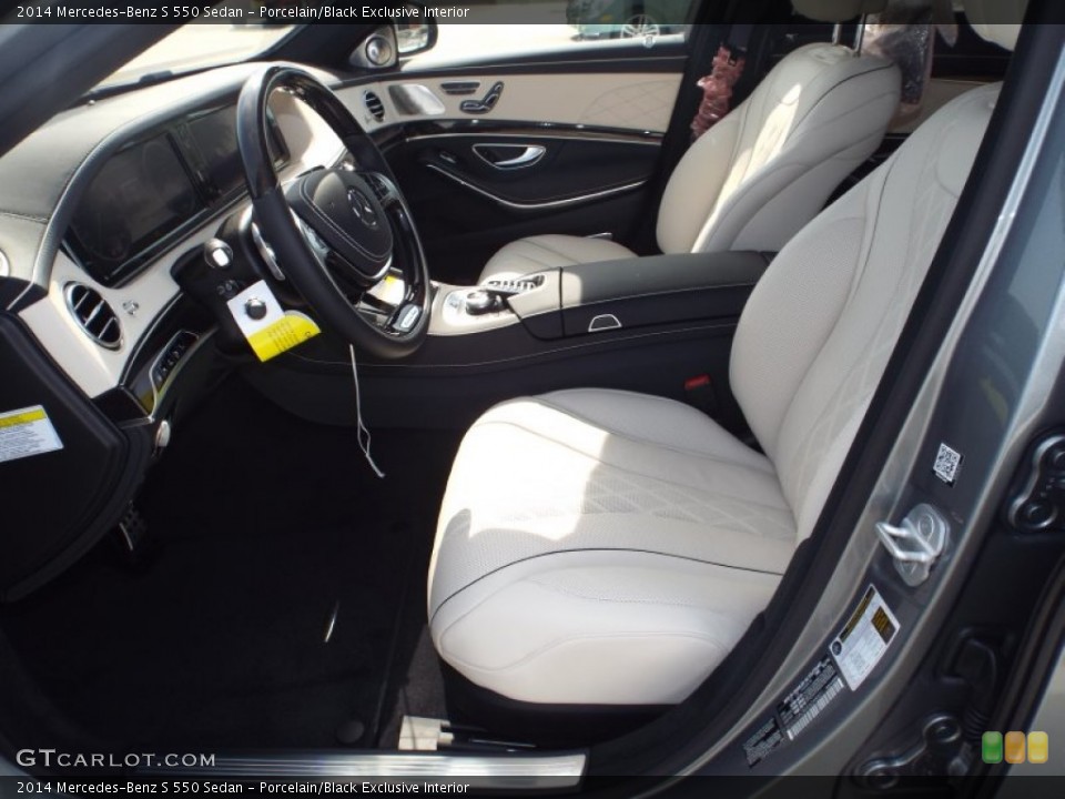 Porcelain/Black Exclusive Interior Photo for the 2014 Mercedes-Benz S 550 Sedan #91341292