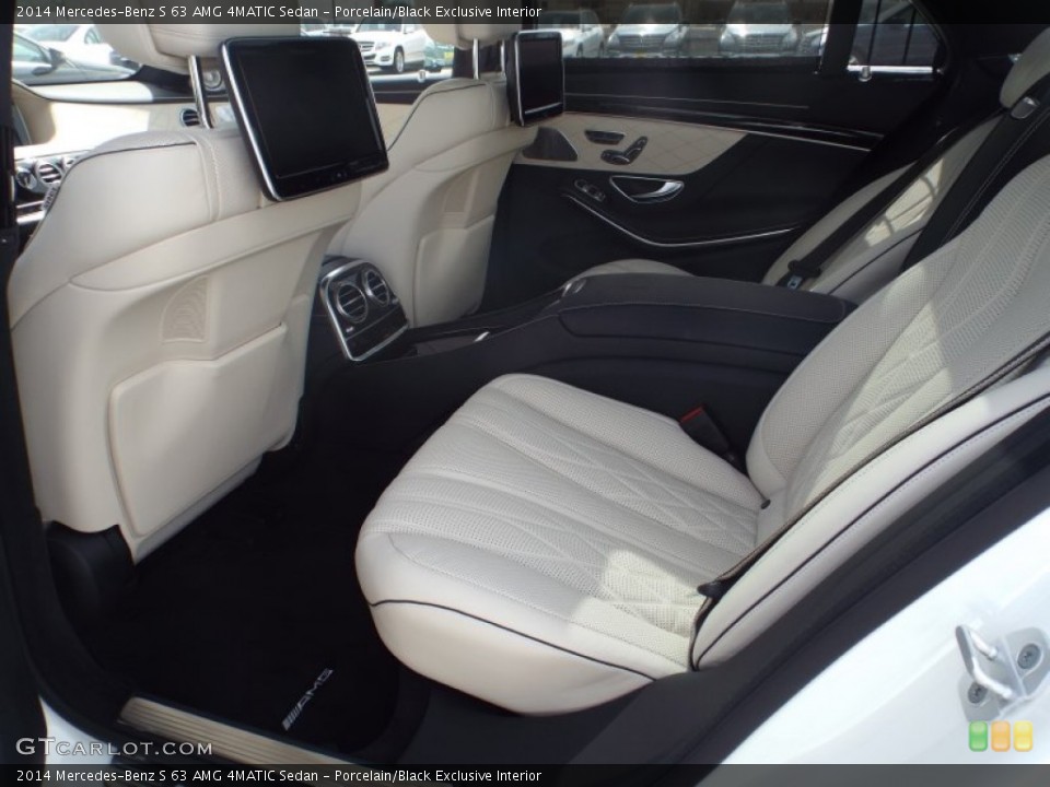 Porcelain/Black Exclusive Interior Rear Seat for the 2014 Mercedes-Benz S 63 AMG 4MATIC Sedan #91341659