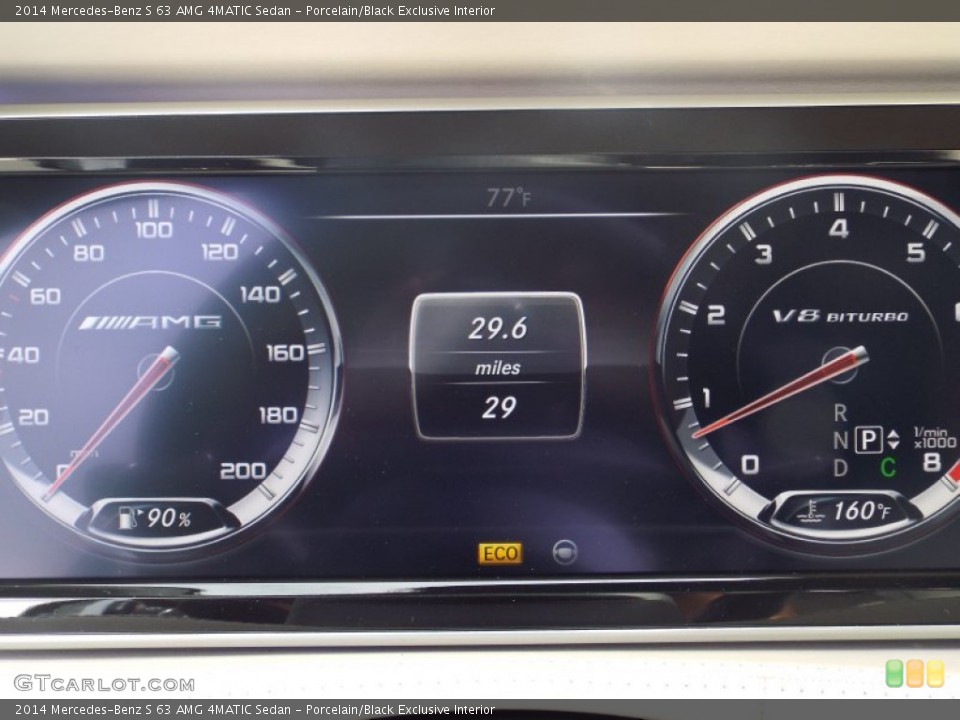 Porcelain/Black Exclusive Interior Gauges for the 2014 Mercedes-Benz S 63 AMG 4MATIC Sedan #91341674