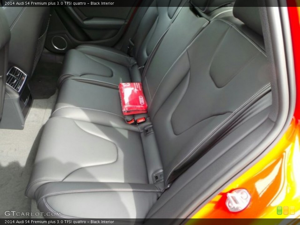 Black Interior Rear Seat for the 2014 Audi S4 Premium plus 3.0 TFSI quattro #91341739